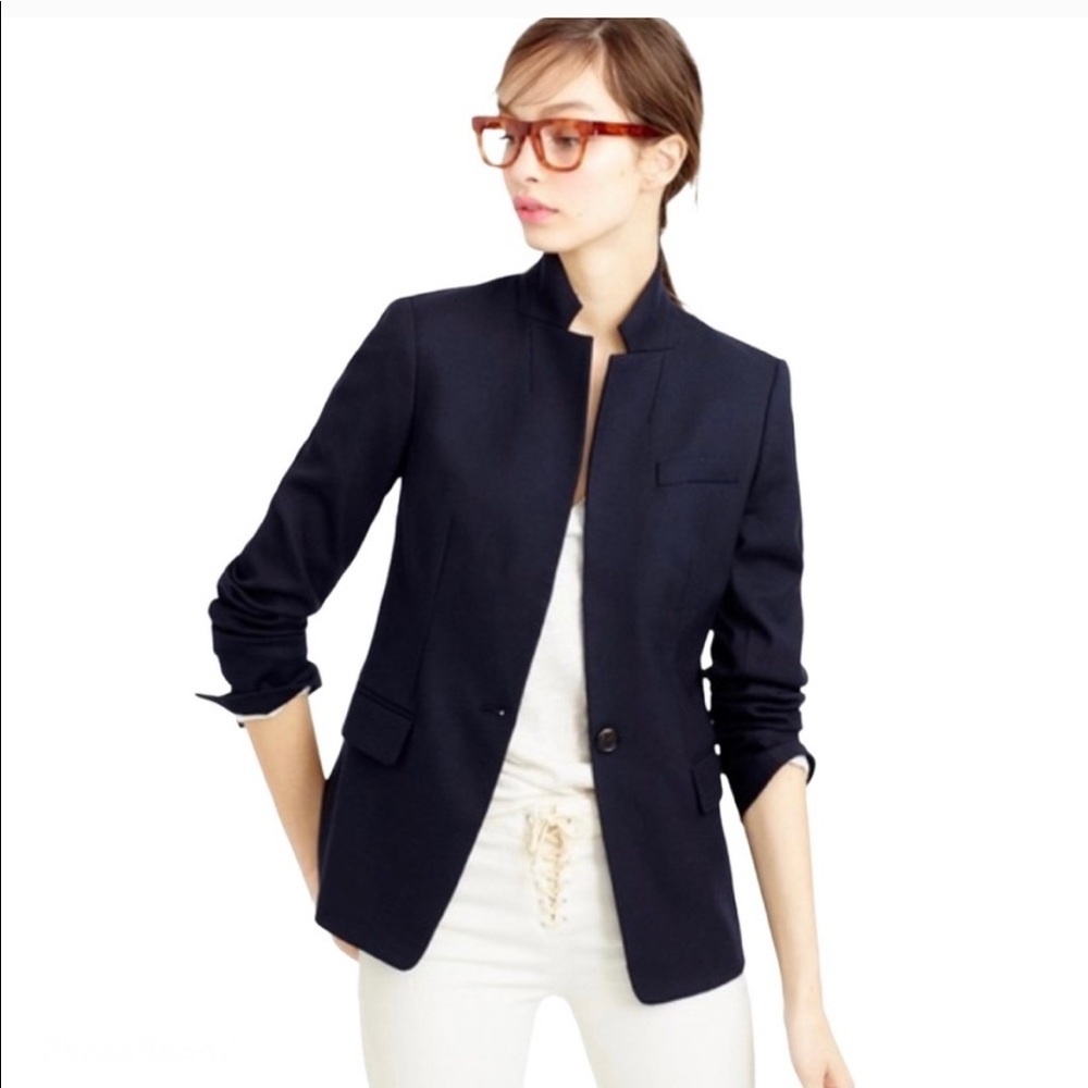 JCrew Navy Regent blazer in wool flannel